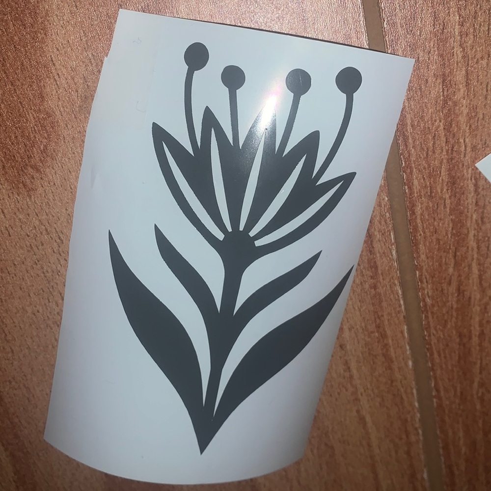 Flower decal